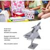 Fighter Aircraft Toy, Alloy Simulated Pull Back Exquisite Fighter Aircraft Model for Amateur for Bedroom (Black)