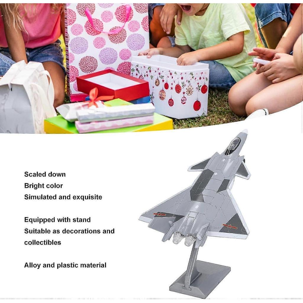Fighter Aircraft Toy, Alloy Simulated Pull Back Exquisite Fighter Aircraft Model for Amateur for Bedroom (Black)