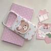 Plaid Little Bear Stand iPhone 14/13 & Apple 17/16/15 PROMAX Anti-fall Case