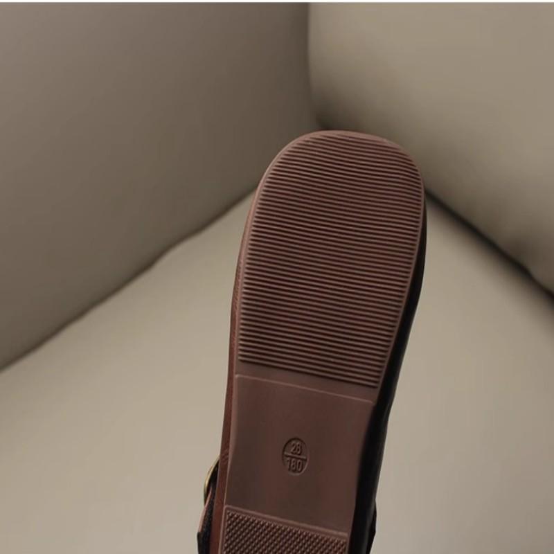 Spring Autumn New Children's Leather Shoes Girls' Baby Princess Soft Soled Girls' Black Western Style Bean Shoes 23-33