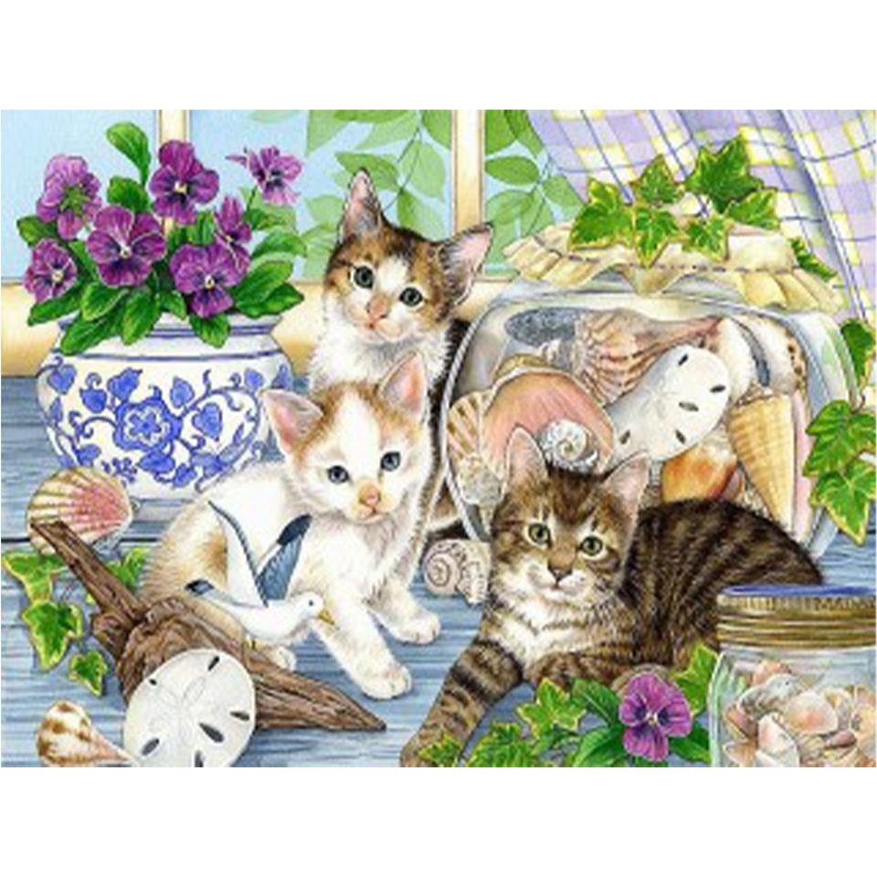 5D Diamond Painting Cat Dog Sheep Horse Diamond Mosaic Animal Full Square/Round Diamond Embroidery Picture DIY Wall Decoration