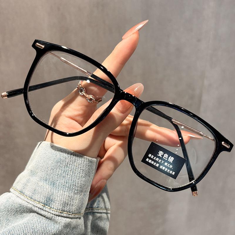 Korean Style Anti-Blue Light Large Square Eyeglass Frames for Men & Women