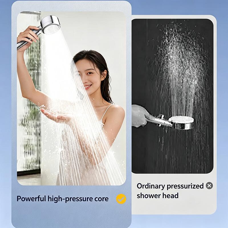3-Function Turbocharged Shower Head Filter High Pressure Strong Boost Large Flow Bathroom Handheld Shower Head