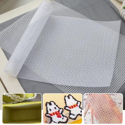 Flexible Plastic Grid Mesh Canvas Sheet DIY Crochet Bag Bottom Base Support Net Fabric Cross Stitch Handmade Bag Making Material