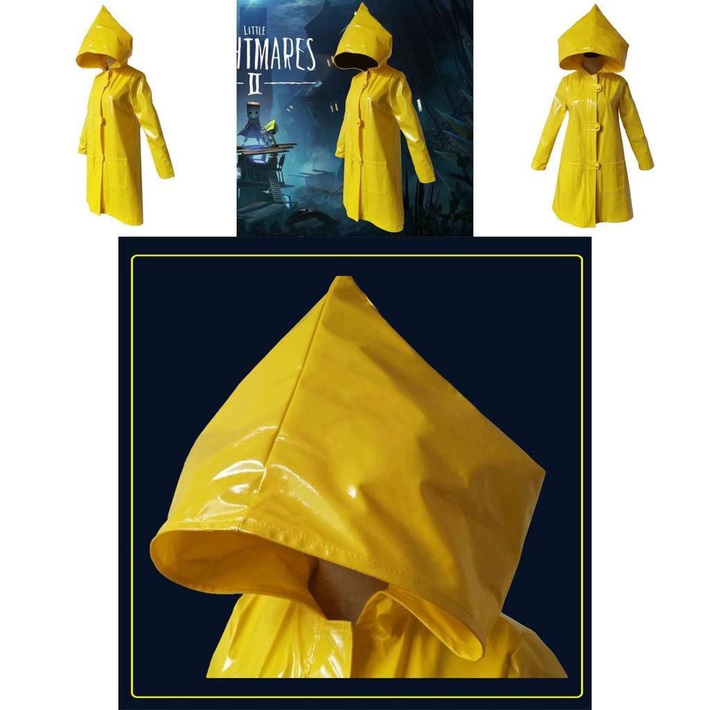 High Quality Waterproof Little Nightmares 2 Six Cosplay Costume Yellow Raincoat