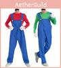 Super Mario Bros Luigi Costume For Kids And Adults Breathable Full Body Cosplay Dress With Exquisite Workmanship