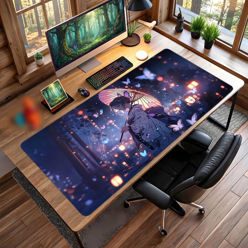 Demon Slayer Printed Mouse Pad Non-Slip Waterproof Rubber Desk Mat for Gaming Office Laptop Home Decor Gift