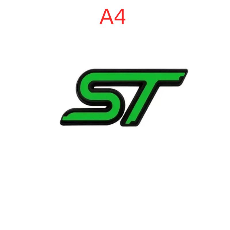 3D Metal ST Logo Car Steering Wheel Emblem Badge Sticker For Focus 2 3 MK2 MK3 MK4 MK7 Fiesta Kuga Explorer Edge