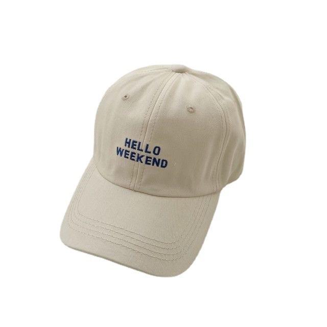 Women's New Spring and Summer Versatile Face  Big Head Circumference Letter Embroidered Baseball Hat Trendy