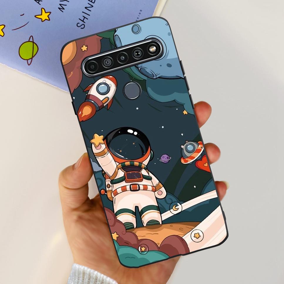 For LG K41S K 41S Case 2020 Black Silicone Cute Fashion Flower Shockproof Bumper For LGK41S LM-K410 Phone Back Cover 6.55" Funda