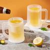 PET/PP Liquid Refrigerator Frozen Cup with Handle Freezer Beer Mugs  Bar Kitchen Drinkware