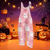 Women's Loose Fit Vintage Overalls Casual Jumpsuit Sleeveless Cotton Linen Blend Halloween Print Adjustable Strap