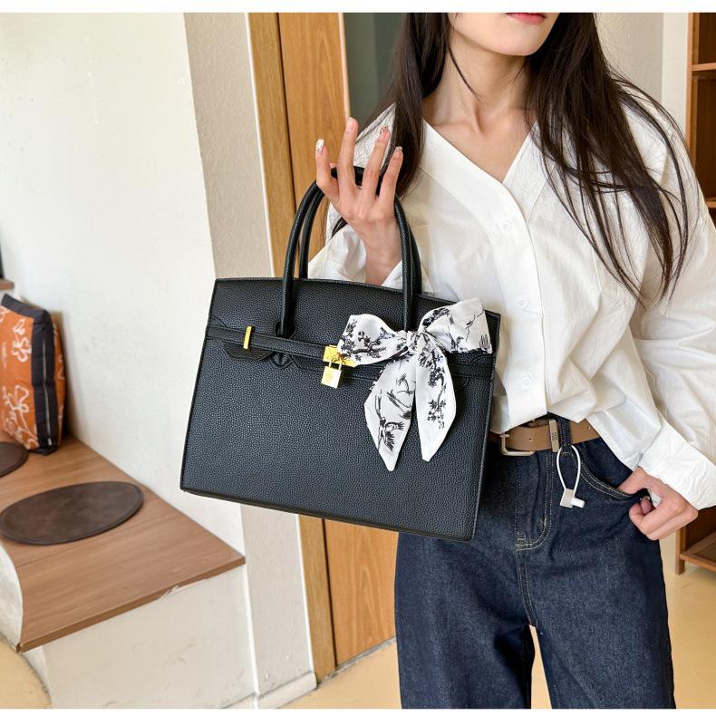 Elegante Colorblock Platinum Umhängetasche - Damenhandtasche mit großem Fassungsvermögen