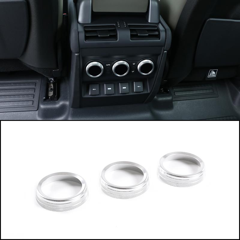 cheya Car central control air conditioner volume knob decorative cover For Land Rover Defender 110 2020+ Aluminum accessories