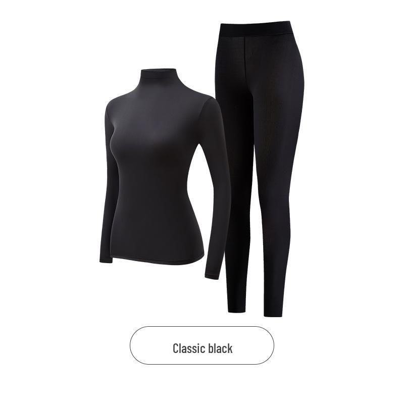 Rollkragen Hyaluronsäure Hautpflege Thermo-Top - Damen Nahtloses Langarm Basis-Layer Shirt