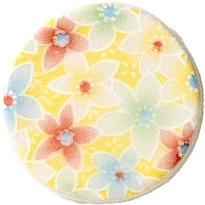 Minoru Pottery Chopstick Rest, Warm, Flower Design, Yellow