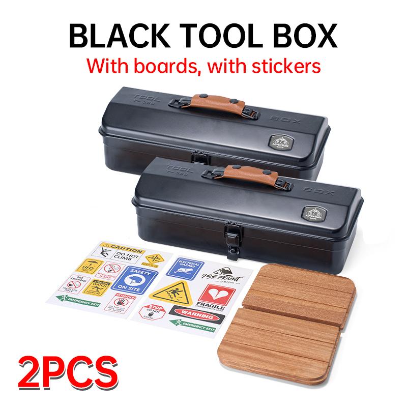 Metal Tool Storage Box, Portable Sturdy and Shock-resistant Suitcase, Waterproof and Moisture-proof Camping Sundries Storage Box