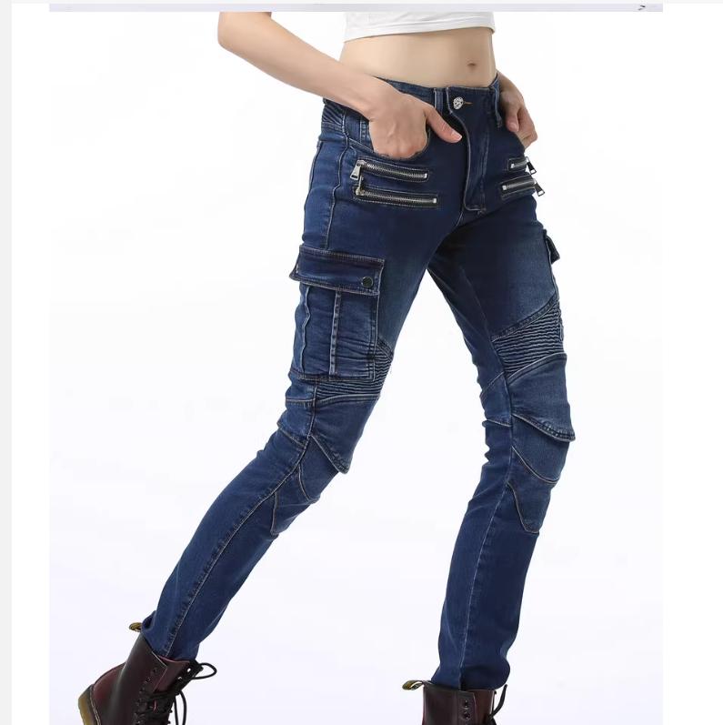 LOONG+BIKER+Women's Harley Style Jeans+Motorcycle Cycling Casual Motorcycle Racing Anti Drop Pants