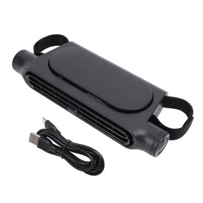 Car Seat Cooling Fan USB Bladeless Angle 3 Speeds Adjustable Quiet Car Headrest Fan for Outdoor Travel Black