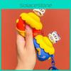 Vibrant Plush Lion Dance Drum Squeeze Keychain Playful Gift For Children And Adults