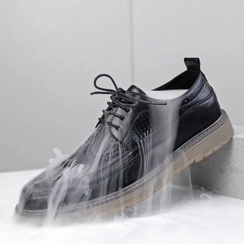 

Высококачественная кожаная обувь для мужчин Повседневная мужская обувь Увеличивающая рост Дизайнерская Классическая Оригинальная Низкая цена По акции Новая Социальная 45