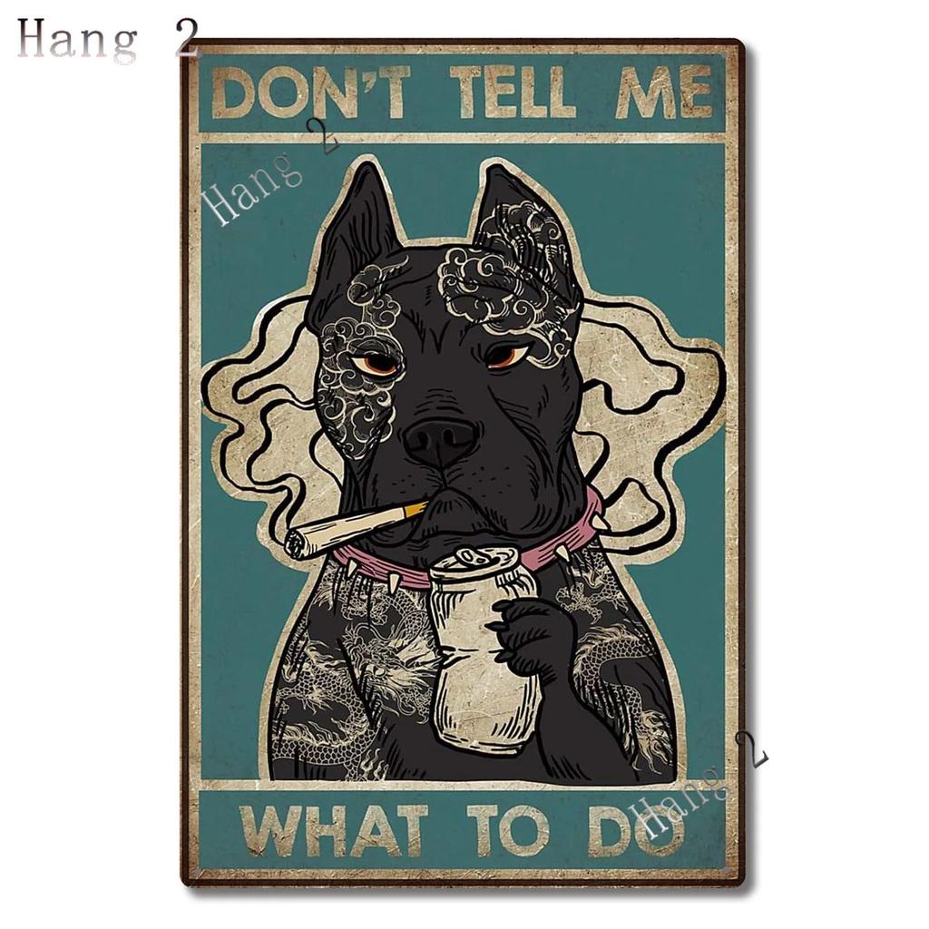 Amantes de Cães Cane Corso Pôster Personalizado do Ano Cão Cane Corso Companhia de Café Decoração de Casa Sinal de Metal para Banheiro Placa de Arte para Casa 8x12 Polegadas