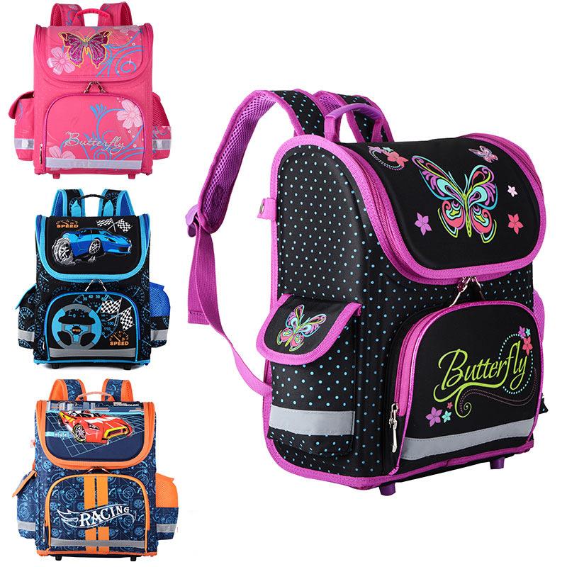 Cooller Kinderrucksack Mit Auto-Motiv - Schulranzen & Tagesrucksack In Lila