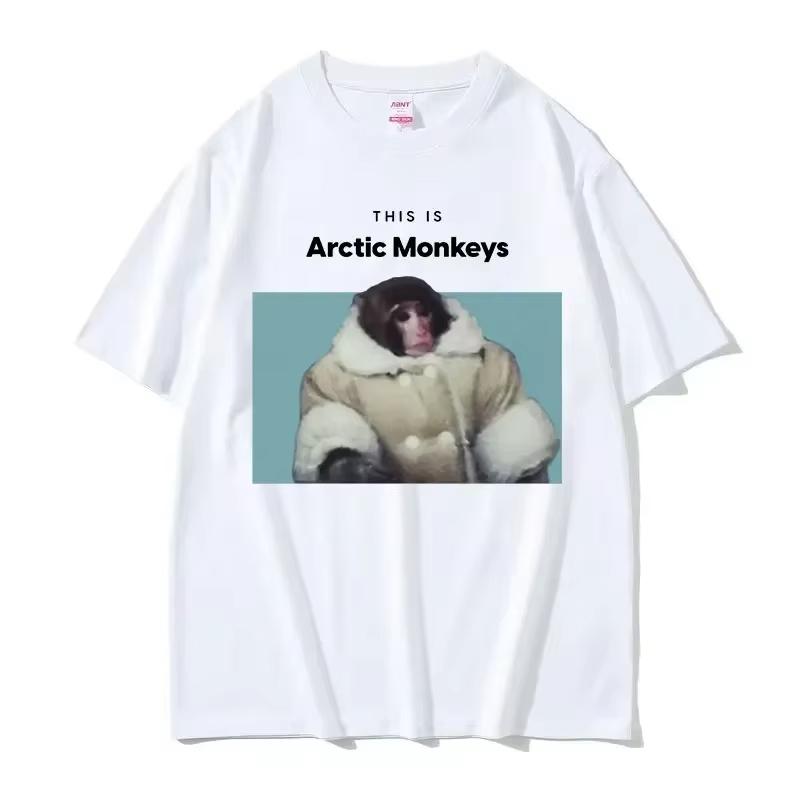 

Смешная футболка с графическим принтом Arctic Monkeys для мужчин и женщин, хип-хоп, ретро, панк-одежда, повседневная хлопковая футболка, оверсайз, топы S разноцветный