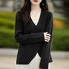 Autumn/Winter 2024: Women's Wool Knit Lace-Up V-Neck Cardigan