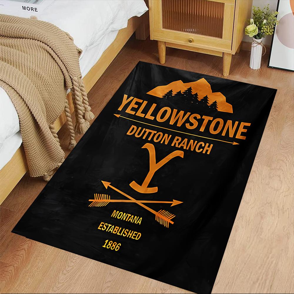 Yellowstone Western Adventure Floor Rug Office Rug Suitable for Living Rooms Entryway Outdoor Study Room Anti-slip Rug Decorate Offices