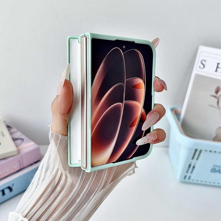 Hinge Dual Magnetic Gradient Leather Texture Phone Case