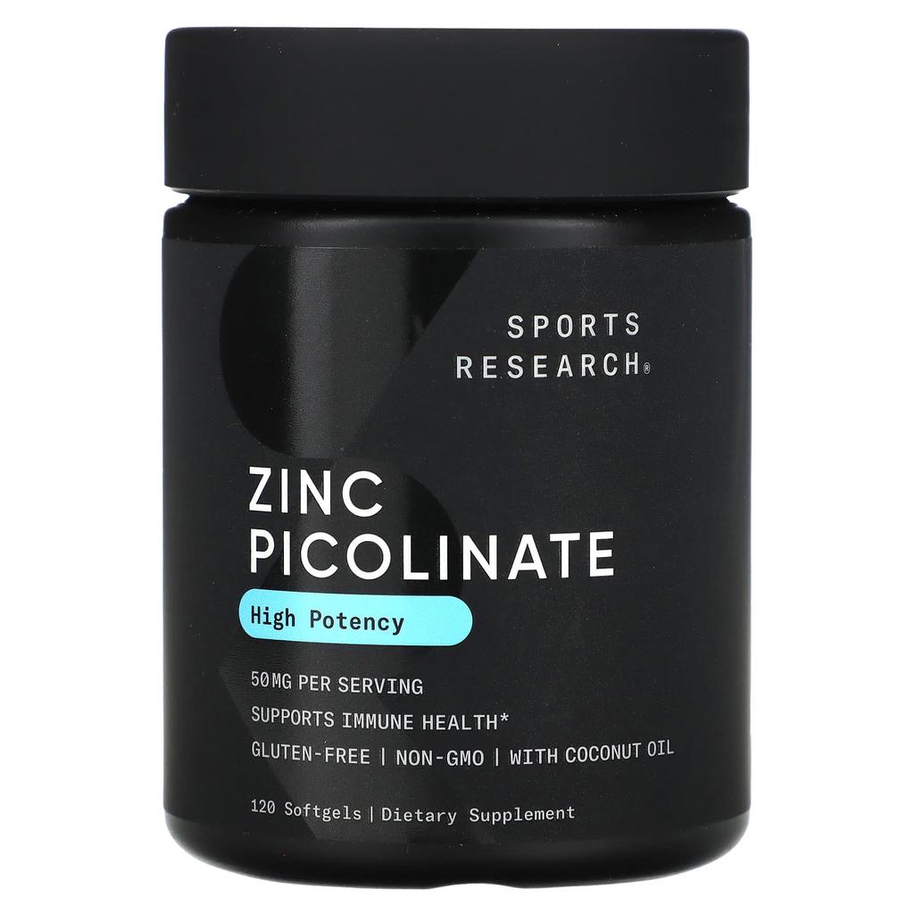 Zinc Picolinate, High Potency, 50Mg, 120 Softgels
