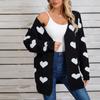 Women's Casual Fashion Cardigan Heart Sweater Knitted Cardigan Bottoming Shirt
