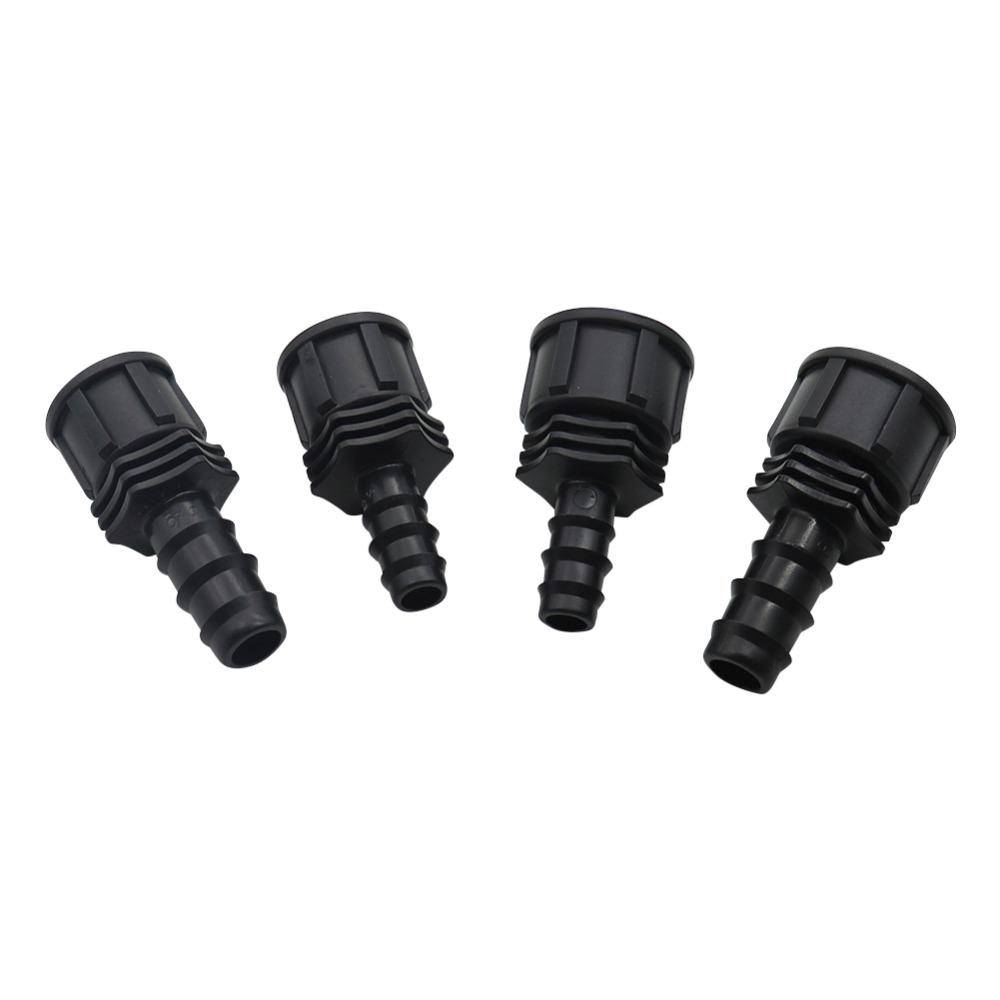 1/2", 3/4" Male Thread To DN16,DN20 Straight Connector Agriculture Industrial Irrigation Plumbing Pipe Fitting 5 Pcs