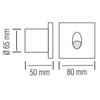 Spot LED - Matchrome - 3W - 4000K - Encastrable - Métal 80x80mm