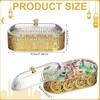 1Pc Eid Mubarak Serving Platter with Lid Ramadan Dessert Tray Food Storage Box Jar