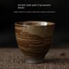 Japanese Style Handmade Retro Stoneware Tea Cup Ceramic Kung Fu Tea Cup Fragrance-Smelling Cup Small Single Cup Teacup Bowl Mug