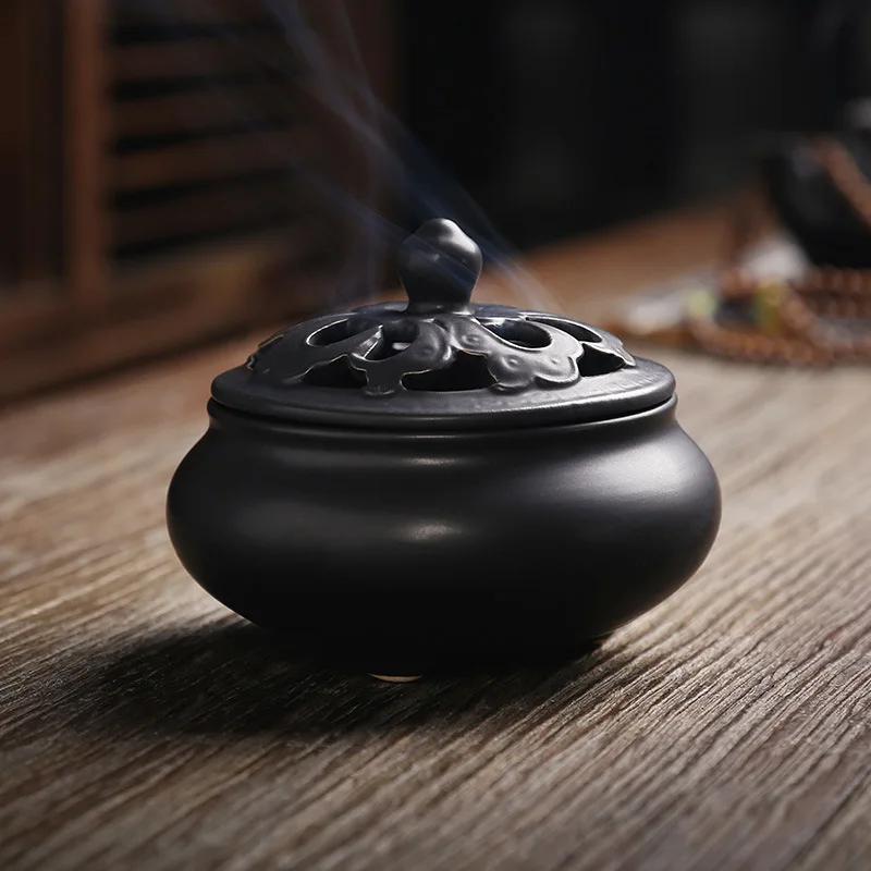 Special Coil Retro Incense Burner Living Room Ceramic Incense Holder Creative Home Decor Buddha Buddhist Ornaments Xmas Gift