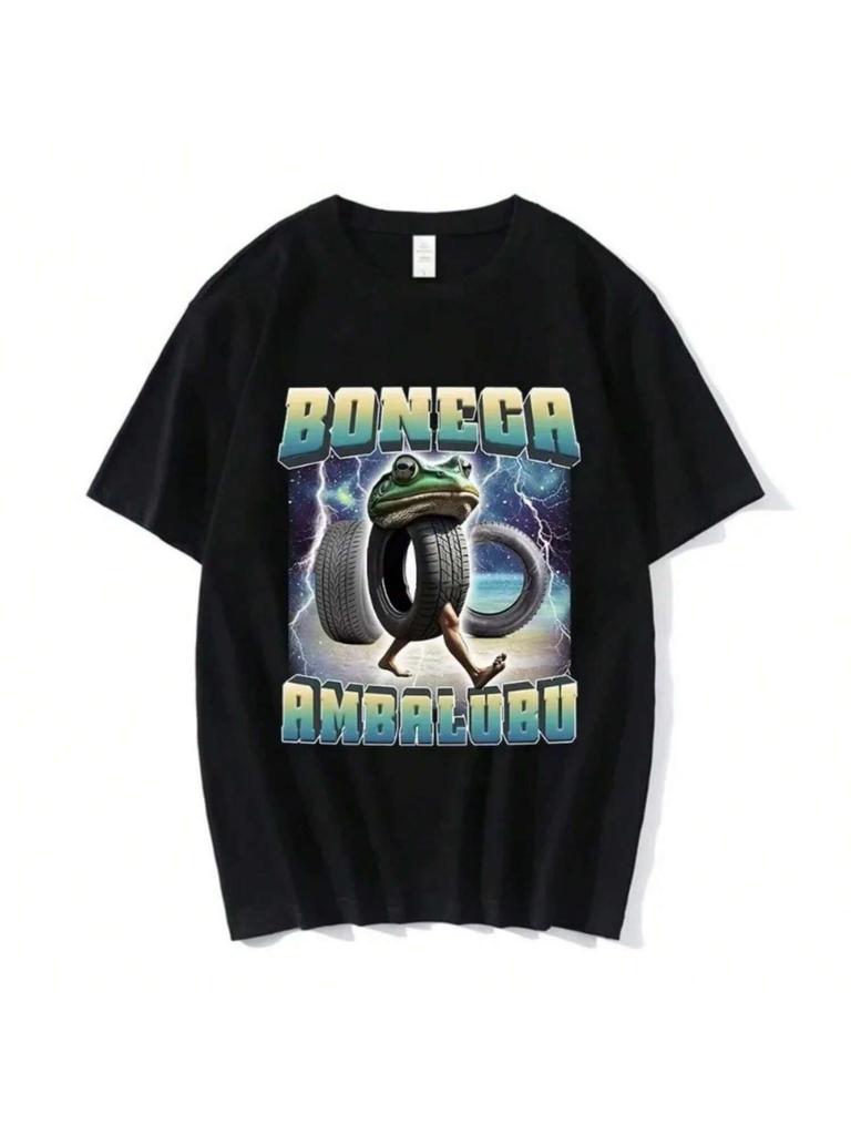 Boneca Ambalabu Italian Brainrot Funny Frog Meme T-Shirt Men Women Hip Hop Fashion Clothing T-Shirts Cotton T Shirt Streetwear
