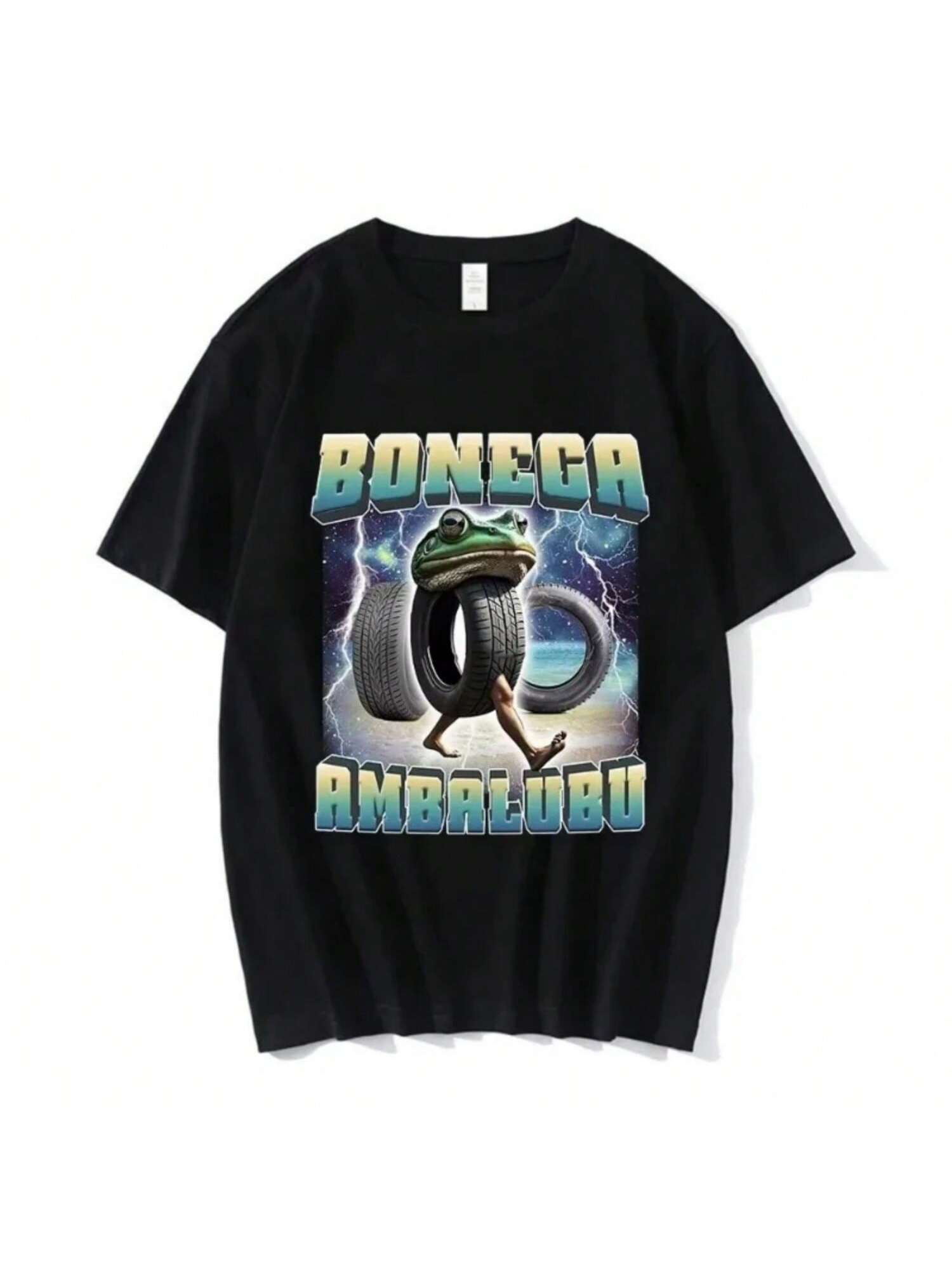 Boneca Ambalabu Italian Brainrot Funny Frog Meme T-Shirt   Hip Hop Fashion Clothing T-Shirts Cotton T Shirt Streetwear S разноцветный