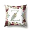 Polyester Pillowcase American Retro Flower Plant 26 English Letter Cushion Cover Car Pillowcase