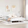 VidaXL Bed Frame with Drawers White 180x200 Cm Solid Pine Wood, Slatted Base, Double Bed Frame, Wooden Bed Frame 3301482