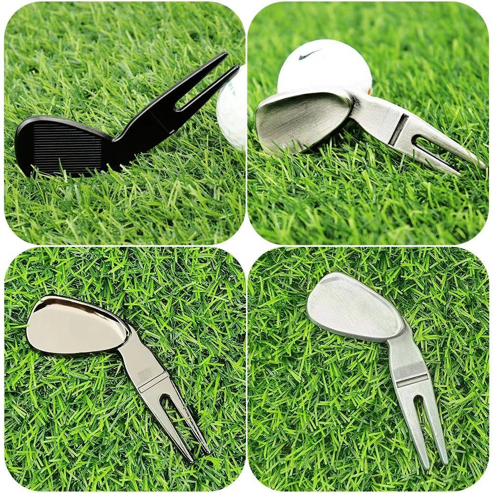 Magnetic Golf Ball Fork Spacecraft Divot Fork Golf Accessories Golf Ball Marker  Bottle Opener