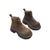 Retro big-headed Martin boots for women's new small men, increase height and look thin, front link locomotive boots