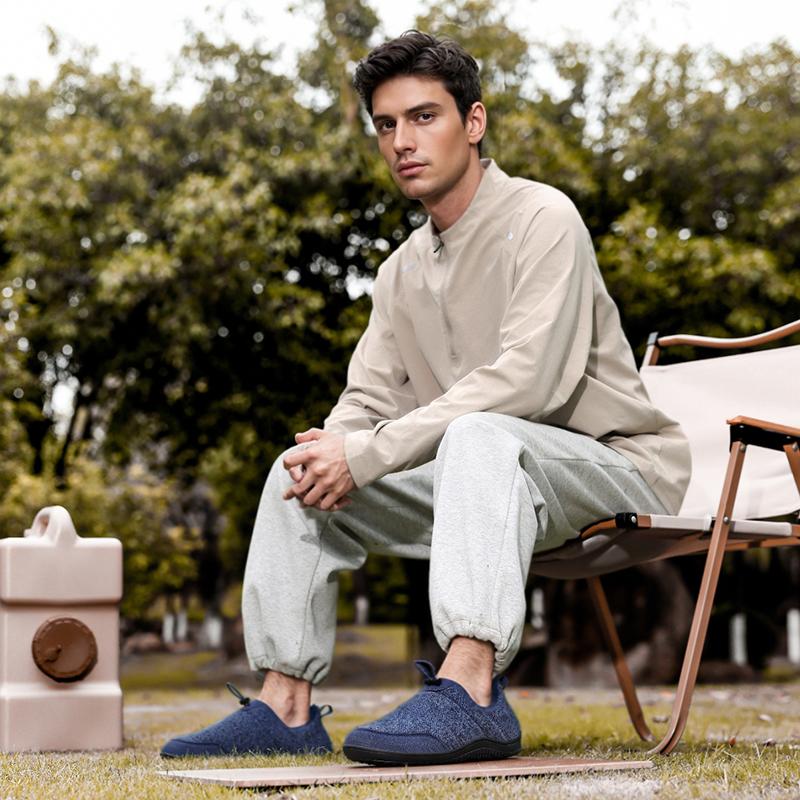 Couple's Winter Cotton Shoes Plush Warm Indoor Walking Shoes Elastic Flats Winter Warm Casual Shoes Anti-slip Soft Sole