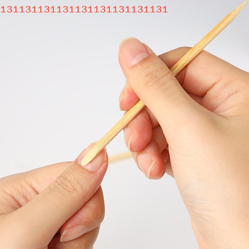 100Pcs Orange Wood Cuticle Sticks Set Double Headed Forks Nail Manicure Tools 5 Sizes Cuticle Pusher Remove Tool