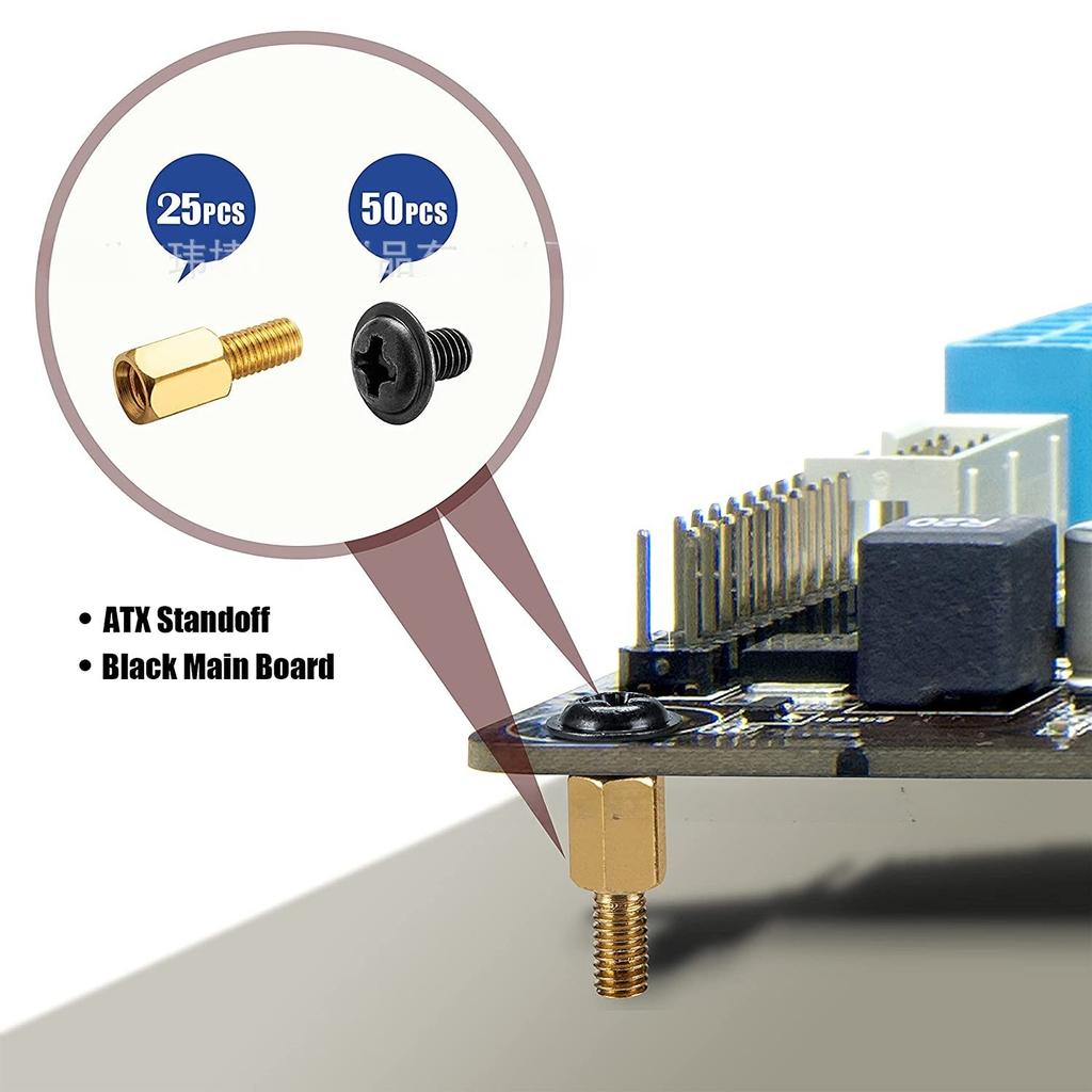 502Pcs Computer Repair Screws Kit Motherboard Standoff Screws Set PC Hardware Mounting Fastener Assortment Box