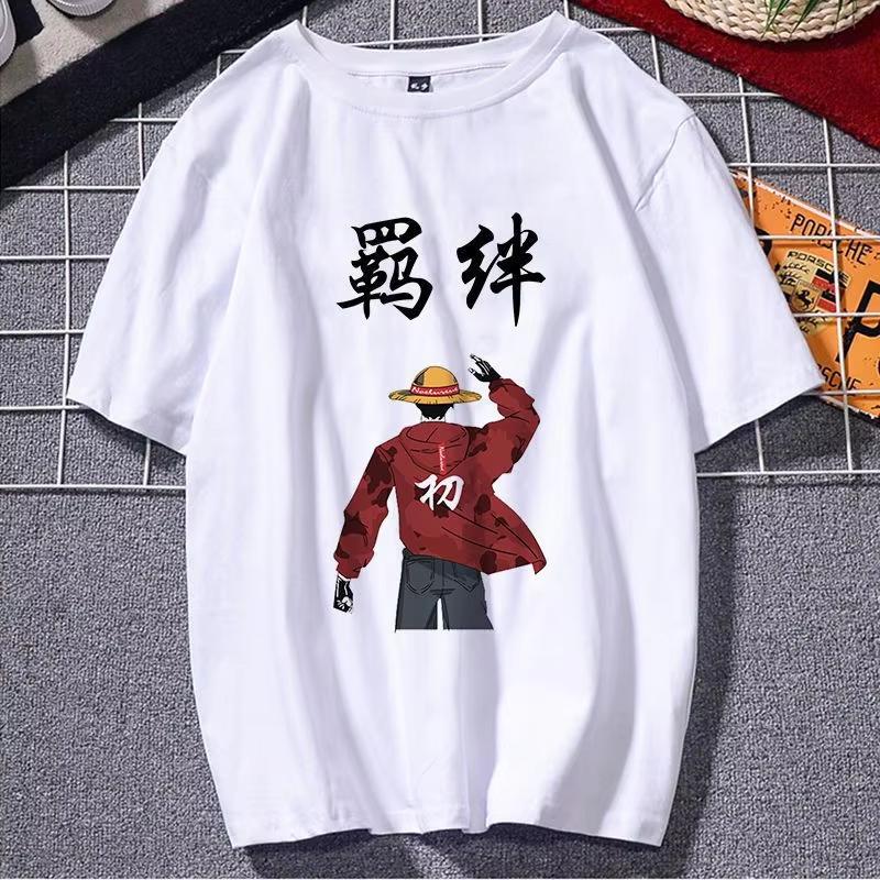 2026 ONE T-shirt Luffy Sauron Tide Brand Peripheral Clothes Unisex's and Women's Summer Short-sleeved Sports and Leisure Top Ins