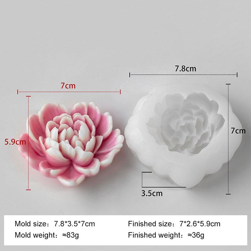 3D Rosenblüten Silikonform Handgemachte Seife Gipsform Ornamente Form Aroma Kerzenherstellungszubehör