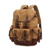 Unisex Waterproof Waxed Canvas Travel Backpack for Outdoor Sports and Laptops